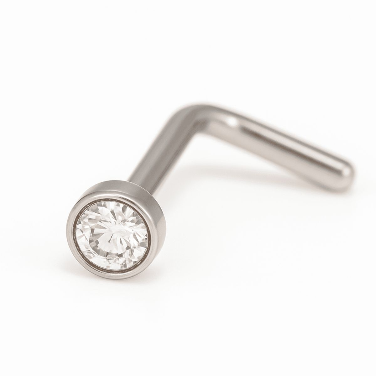 ELBAULDEJUMA - Piercing Nostril Tipo L Titanio Astm F136 20g 2mm Nariz