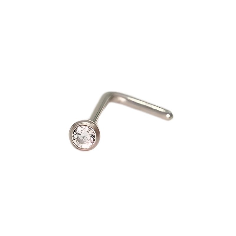 ELBAULDEJUMA - Piercing Nostril Tipo L Titanio Astm F136 20g 2mm Nariz