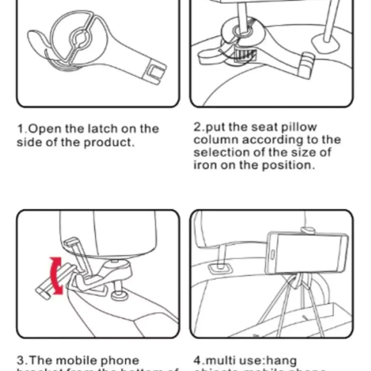 GENERICO - Soporte Base Colgante Respaldo Porta Celular Para Auto