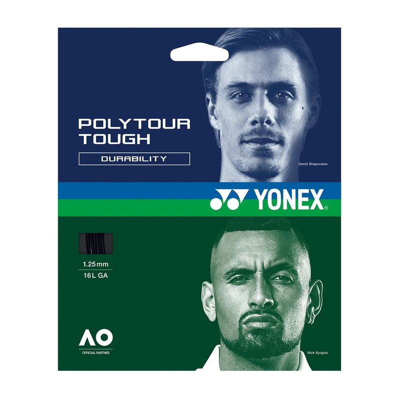 YONEX - Cuerda Yonex Poly Tour Tough Negro 1.25 - 12m