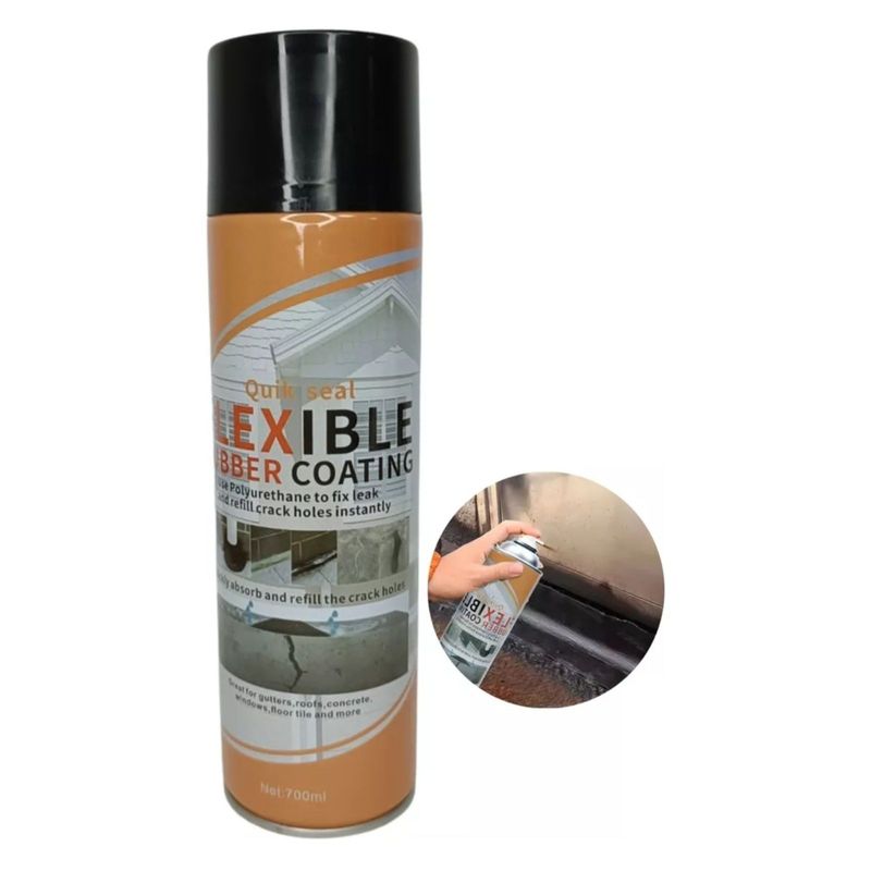 GENERICO - Sellador Goteras Spray Sellante Techo Gotera Tubería 700ml NEGRO