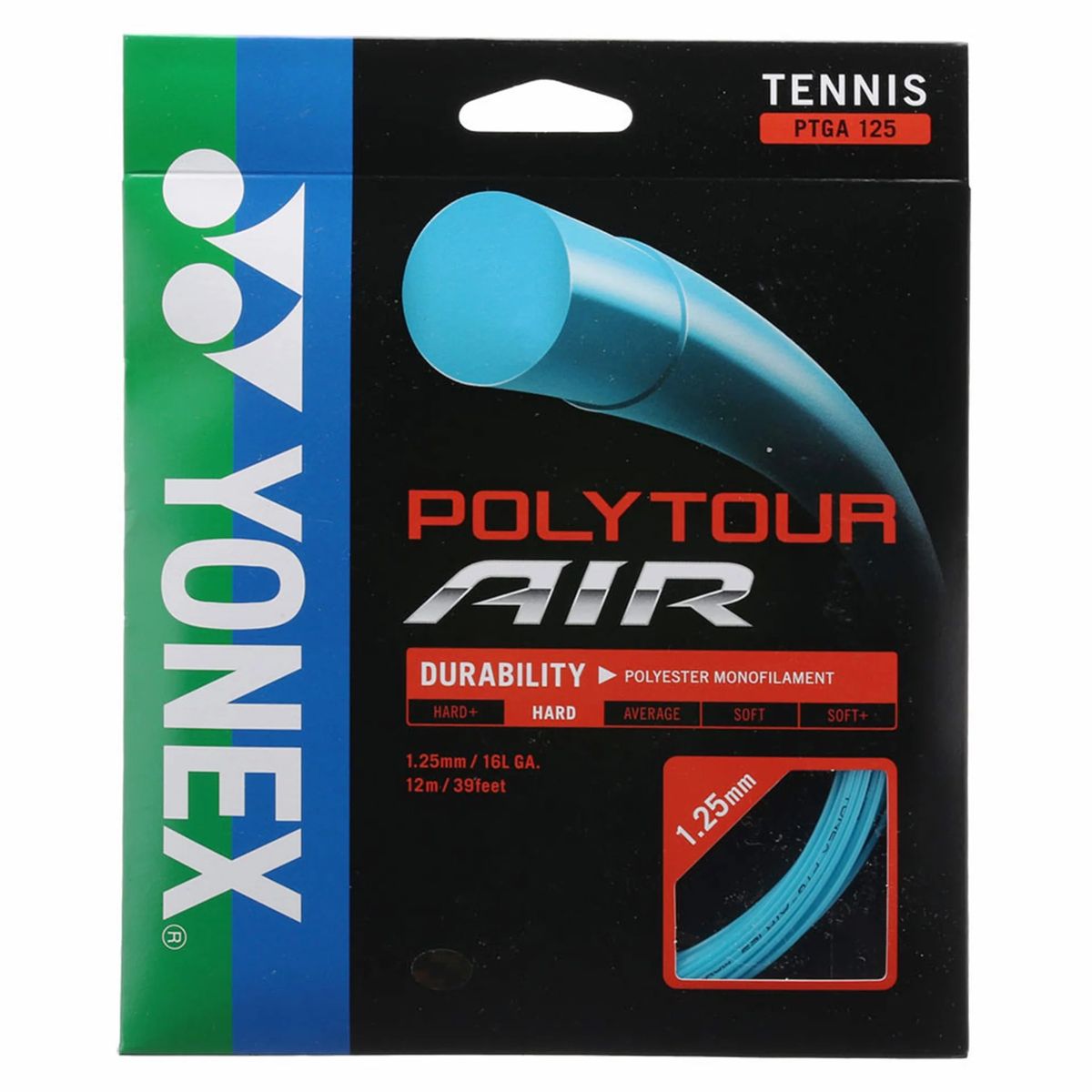 YONEX - Cuerda Yonex Poly Tour Air Celeste 1.25 - 12m