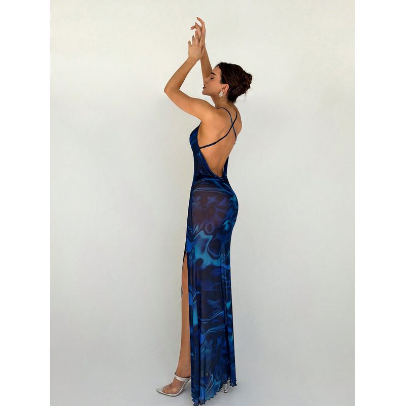 VARIOS - Vestido Aloruh Azul She Shines