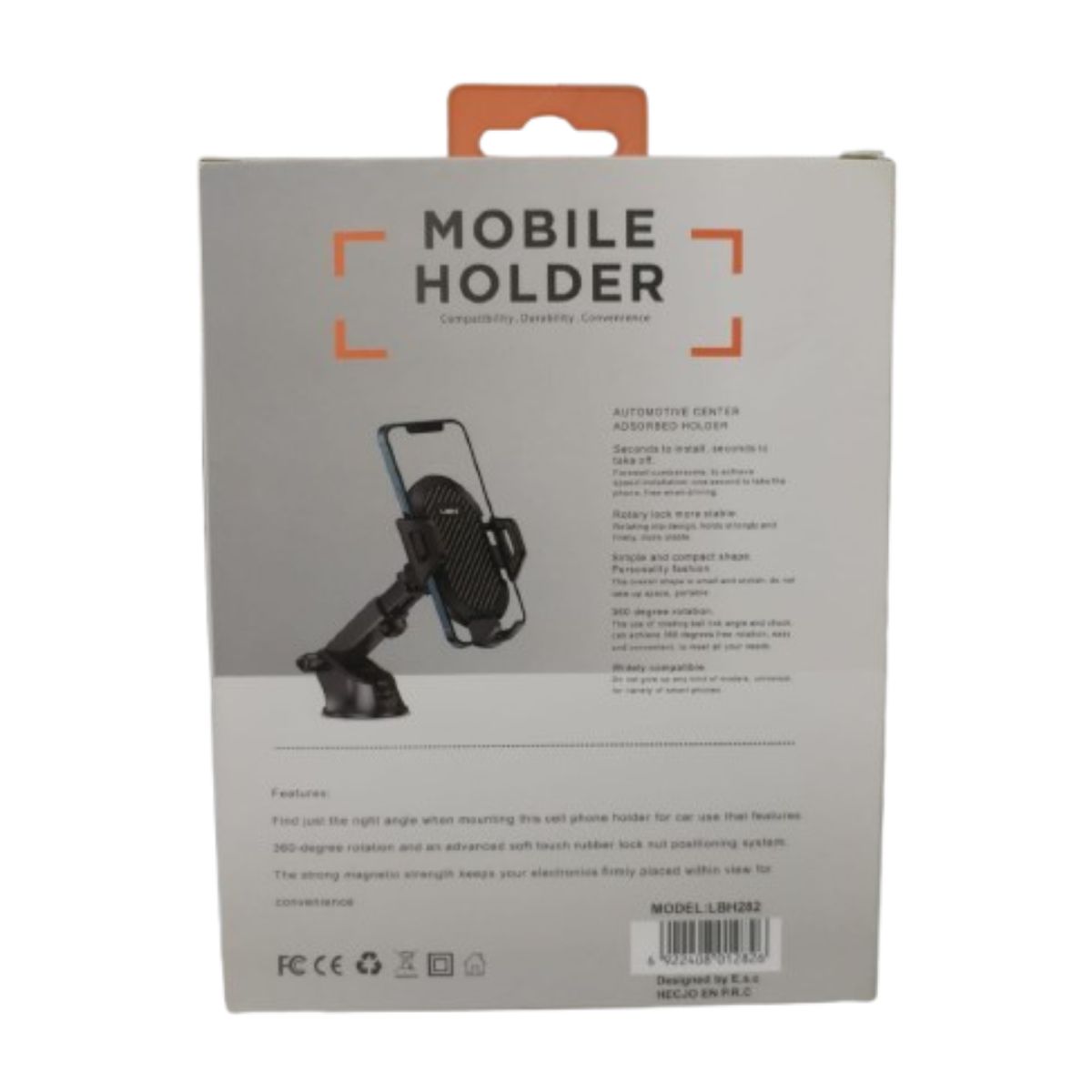 LBN - SOPORTE PORTA CELULAR PARA VEHICULOS LBN LBH282 NEGRO