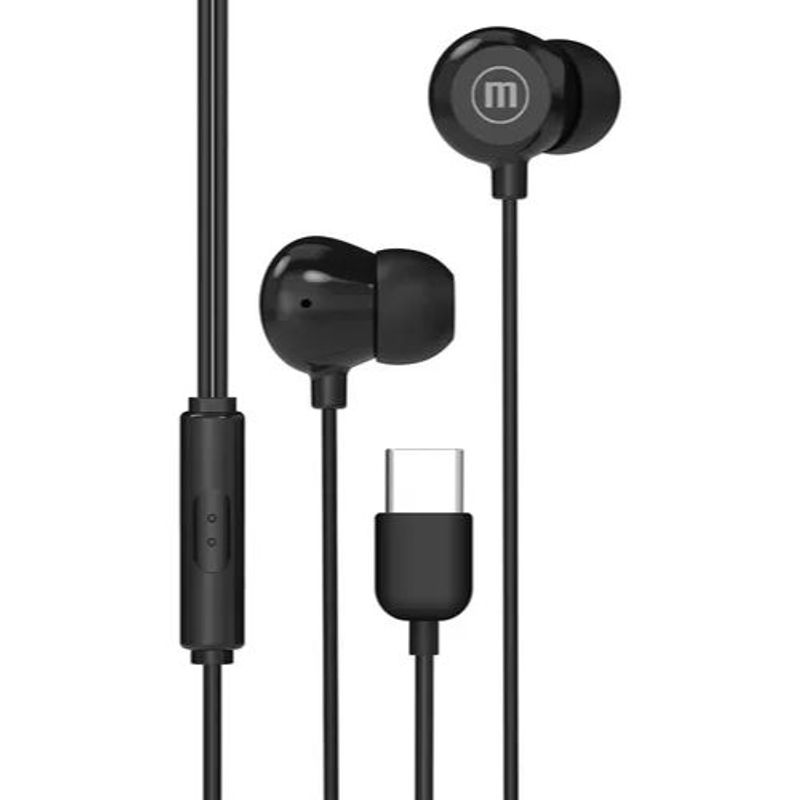 MAXELL - Audífonos Maxell In-bax-usbc Color Negro Tipo C