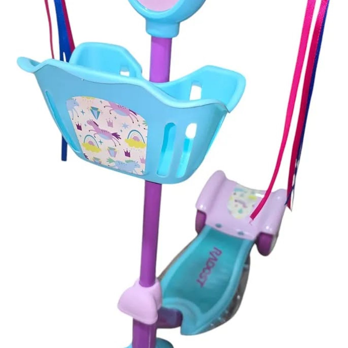 GENERICO - Triscooter con canasto luces led 3 ruedas Radost para niños