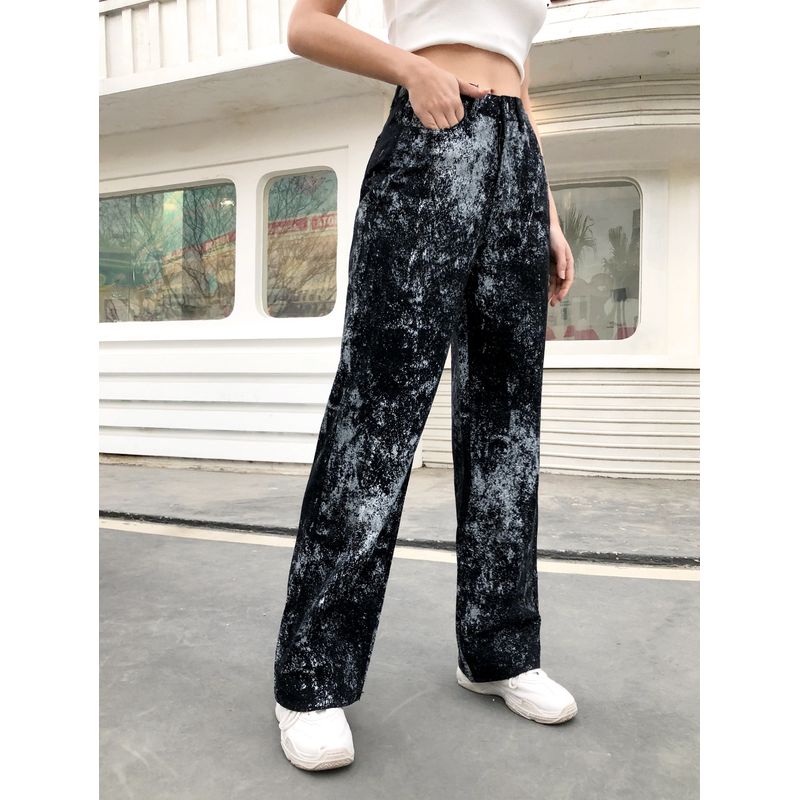 VARIOS - Jeans Anchos Tiedye Azul She Shines