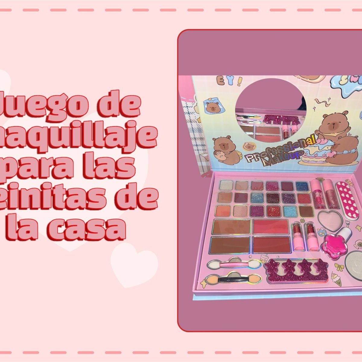 GENERICO - Set De Maquillajes Para Niñas Capy Bara Honey