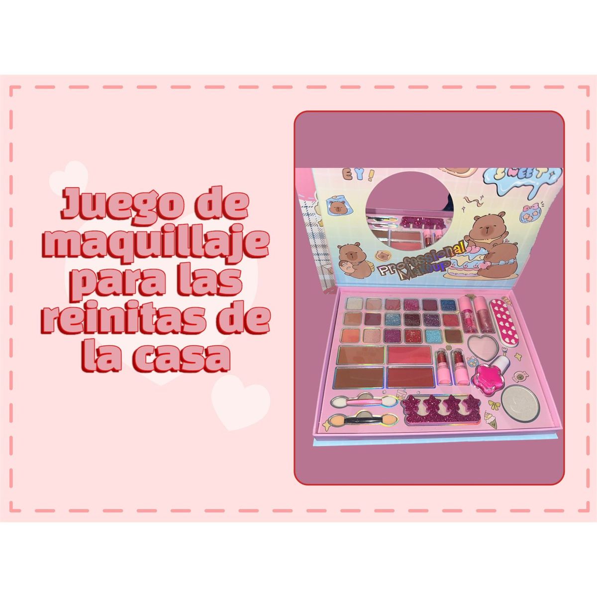 GENERICO - Set De Maquillajes Para Niñas Capy Bara Honey