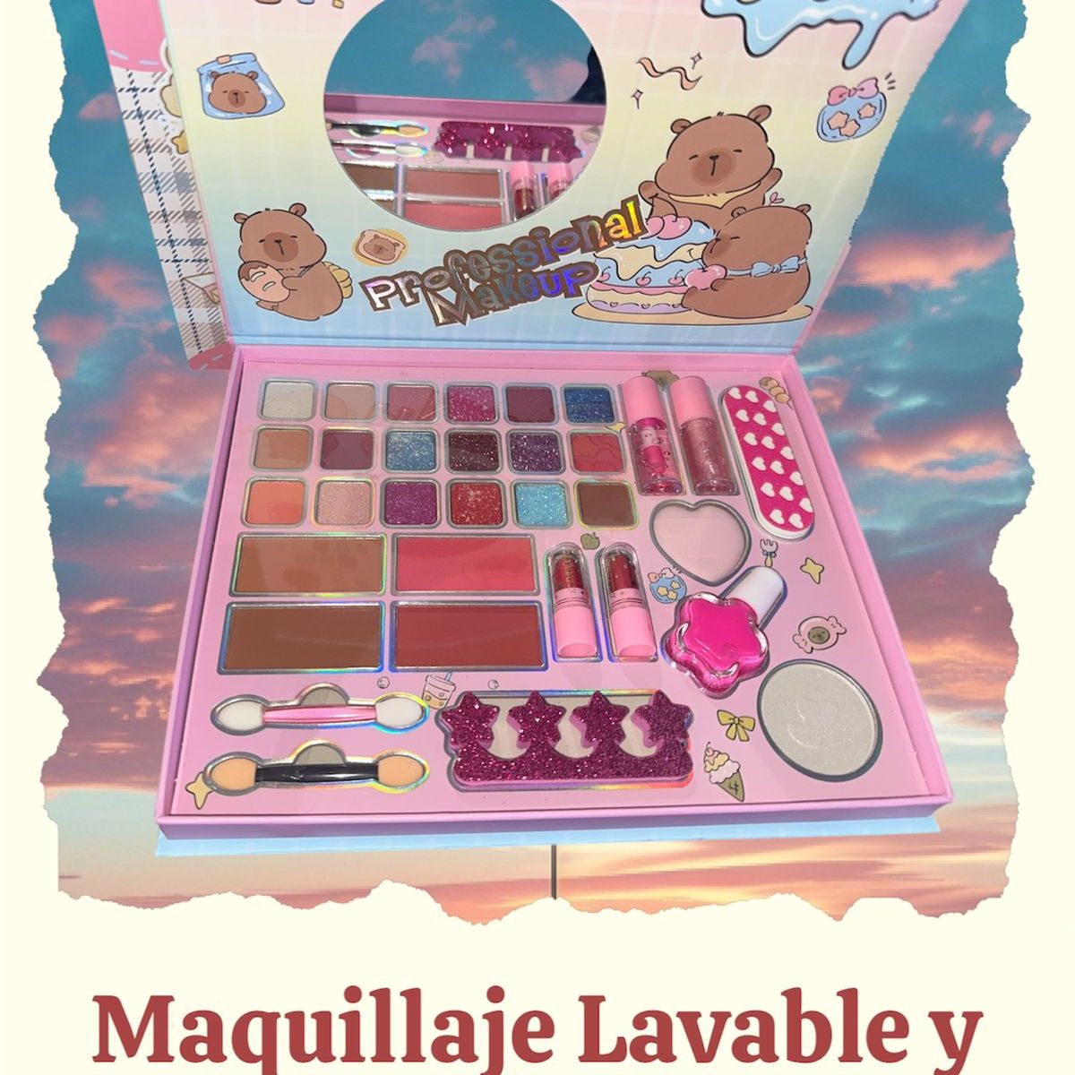 GENERICO - Set De Maquillajes Para Niñas Capy Bara Honey