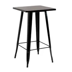 PANDALINO - Mesa Tolix Alta Negra 60x60x105 cm - Bar & Restaurantes