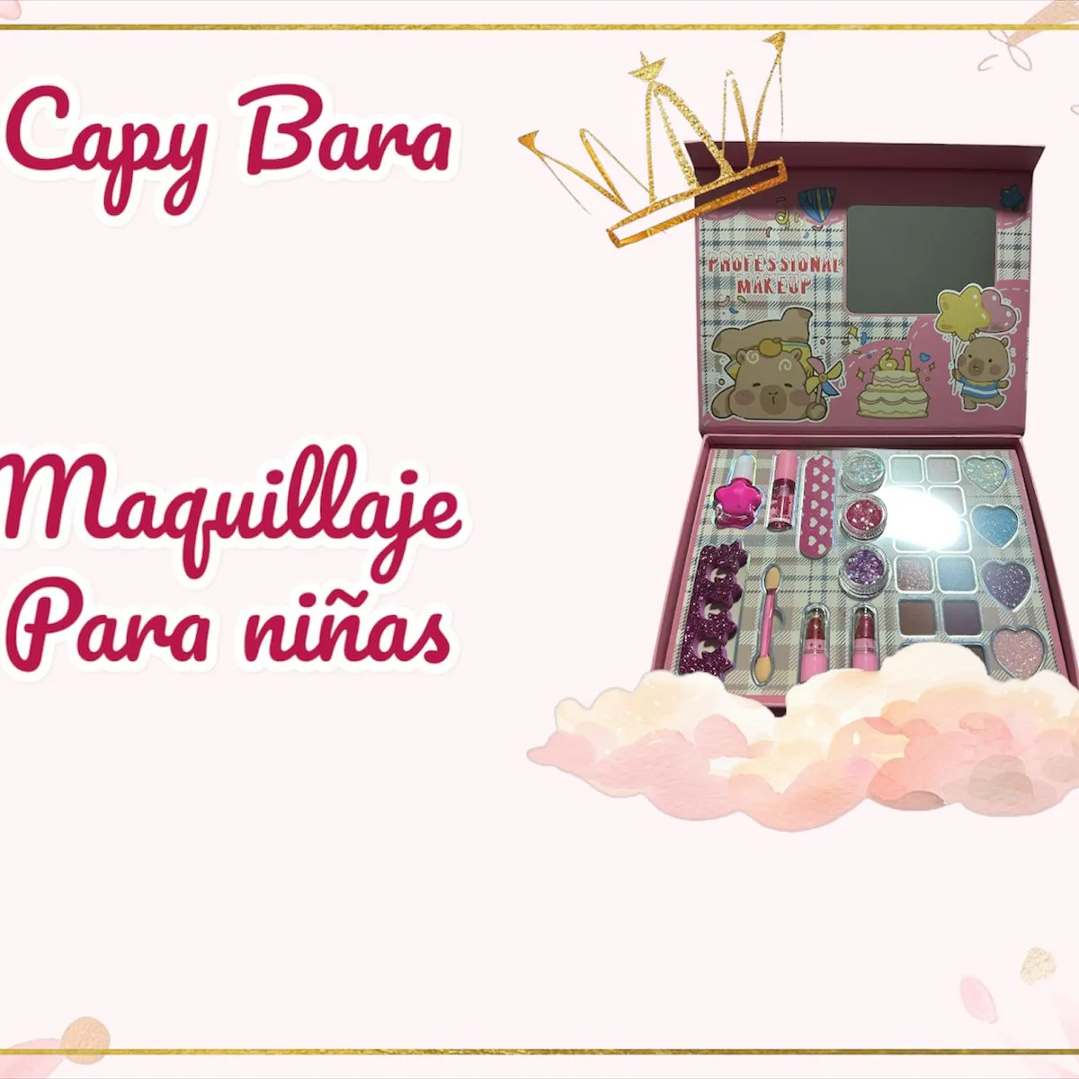 GENERICO - Kit De Maquillajes Para Niñas Capy  Bara