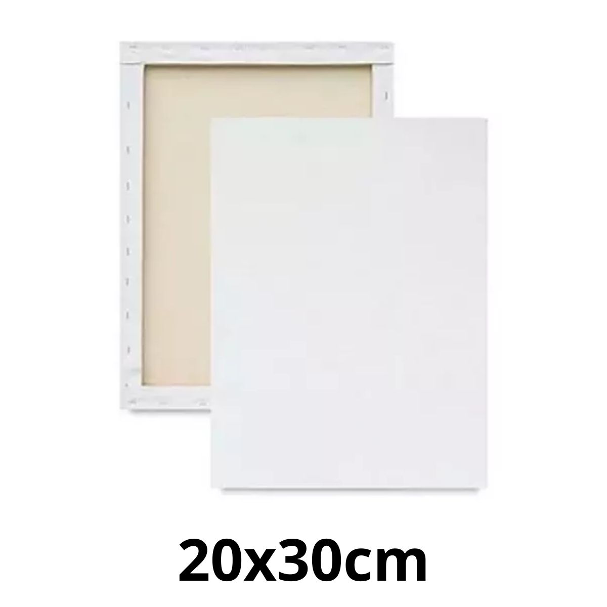 GENERICO - Bastidor de Madera 20x30 cm con Tela Blanca Gruesa