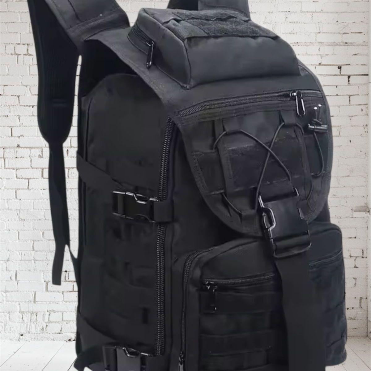 GENERICO - Mochila Táctica Militar  De Camuflaje  Negro