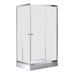 GENERICO - Shower Door Rectangular 80x120x180 Vidrio Templado Derecho