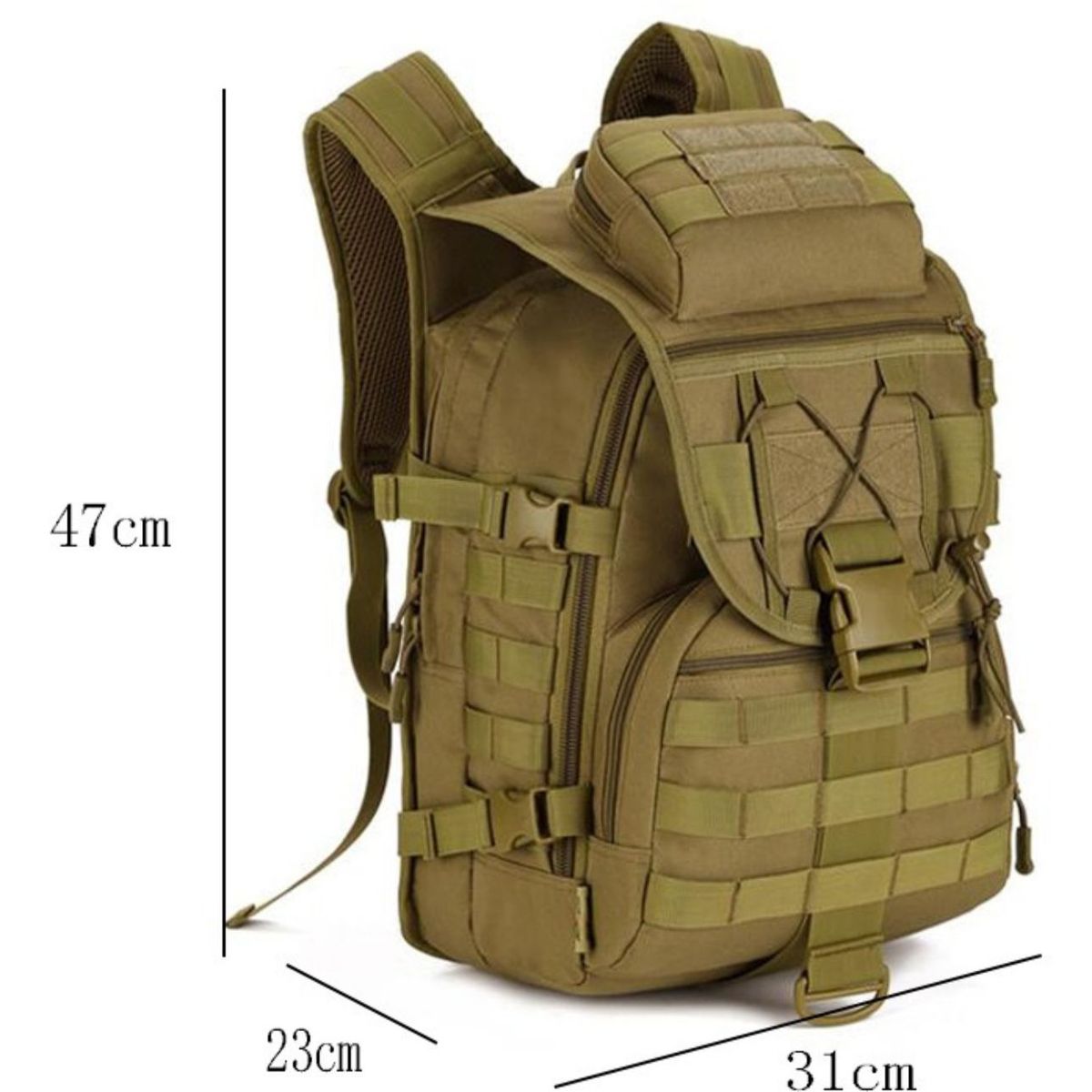 GENERICO - Mochila Táctica Militar  De Camuflaje  Ocre