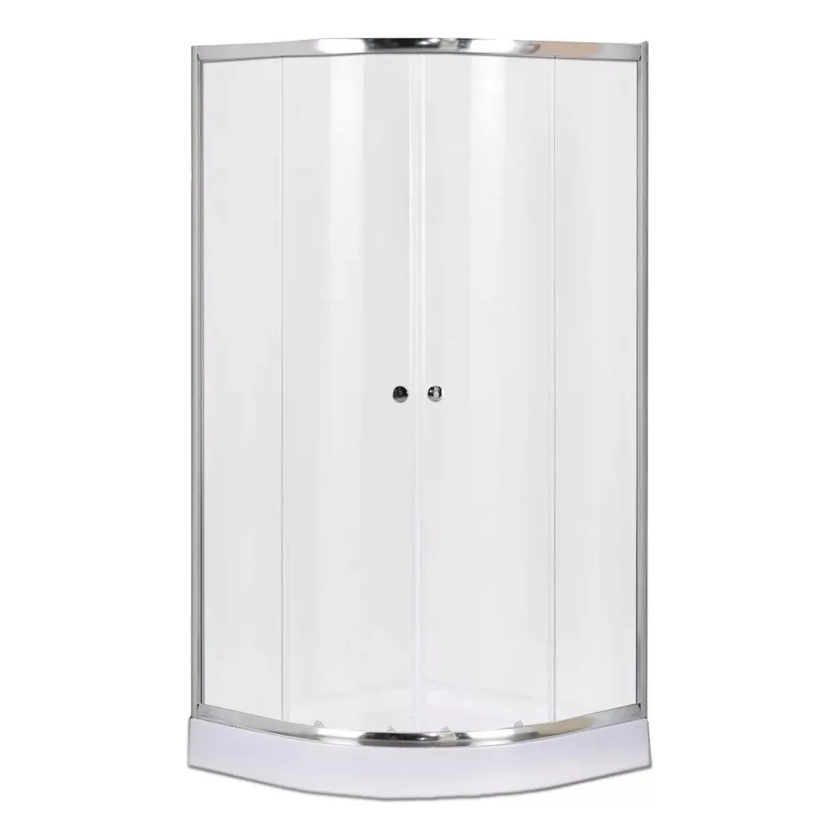 GENERICO - Shower Door Y Receptaculo 80x80 Curvo Transparente