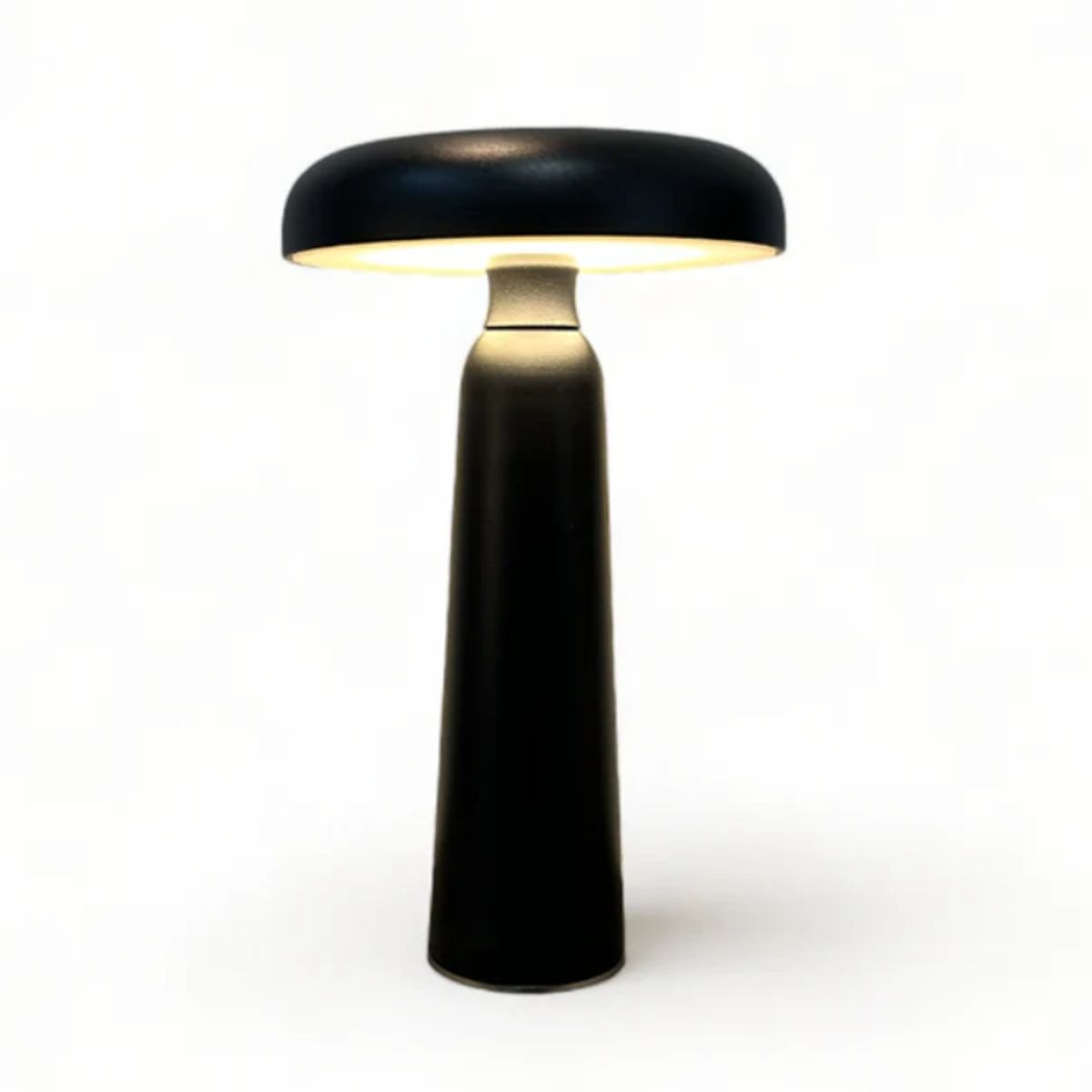 VGO - Lampara de Mesa Negra 24 cm. Recargable con sensor VGO