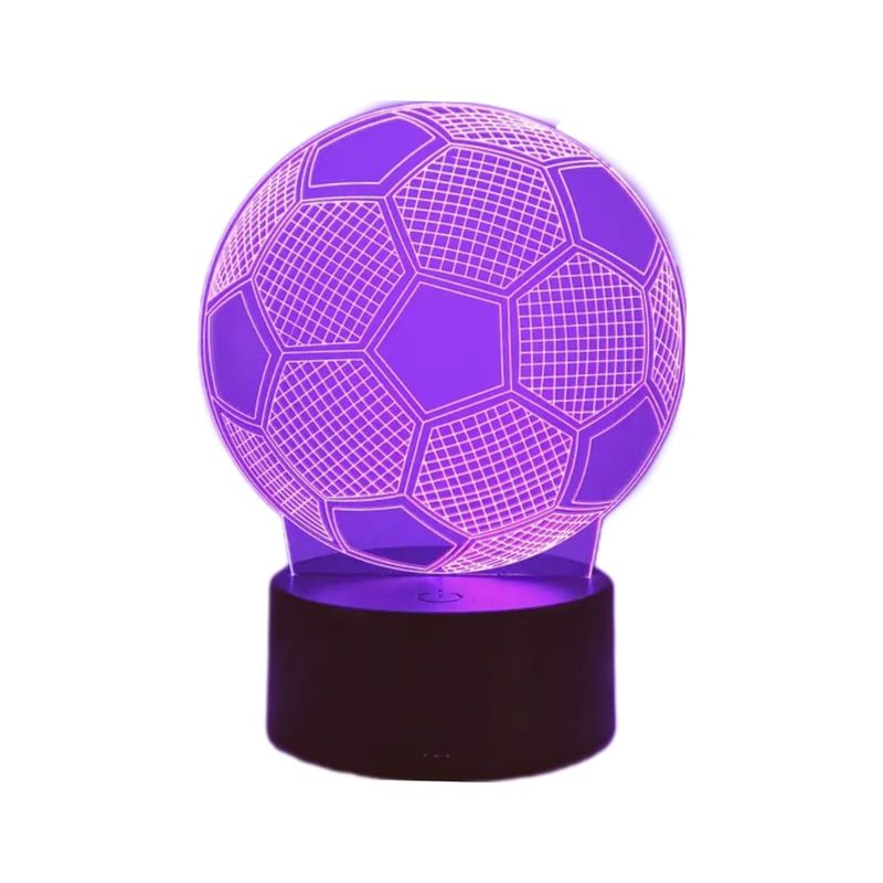 GENERICO - Lampara led Ilusión 3D Pelota de futbol De 7 Colores