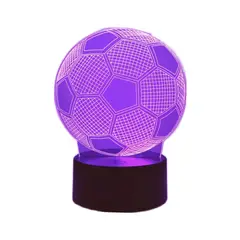 GENERICO - Lampara led Ilusión 3D Pelota de futbol De 7 Colores