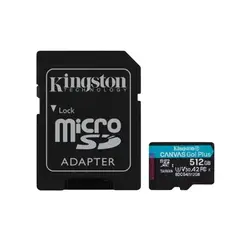 KINGSTON - Canvas Go Plus 512GB microSD V30 con Adaptador SD