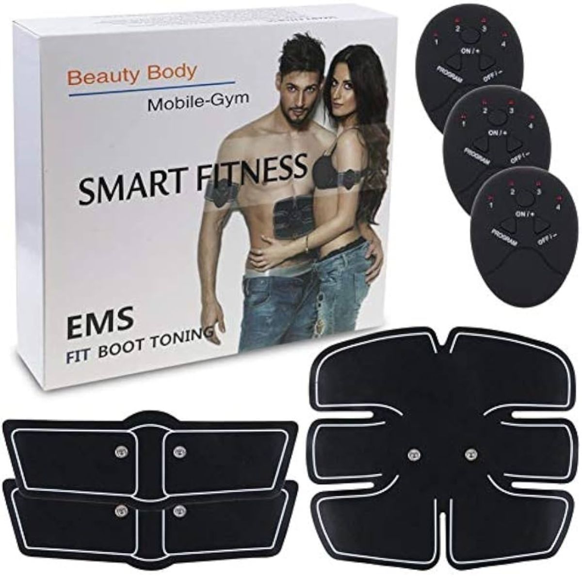 MOVI - Electroestimulador EMS 3 en 1 para Tonificar Abdomen y Brazos