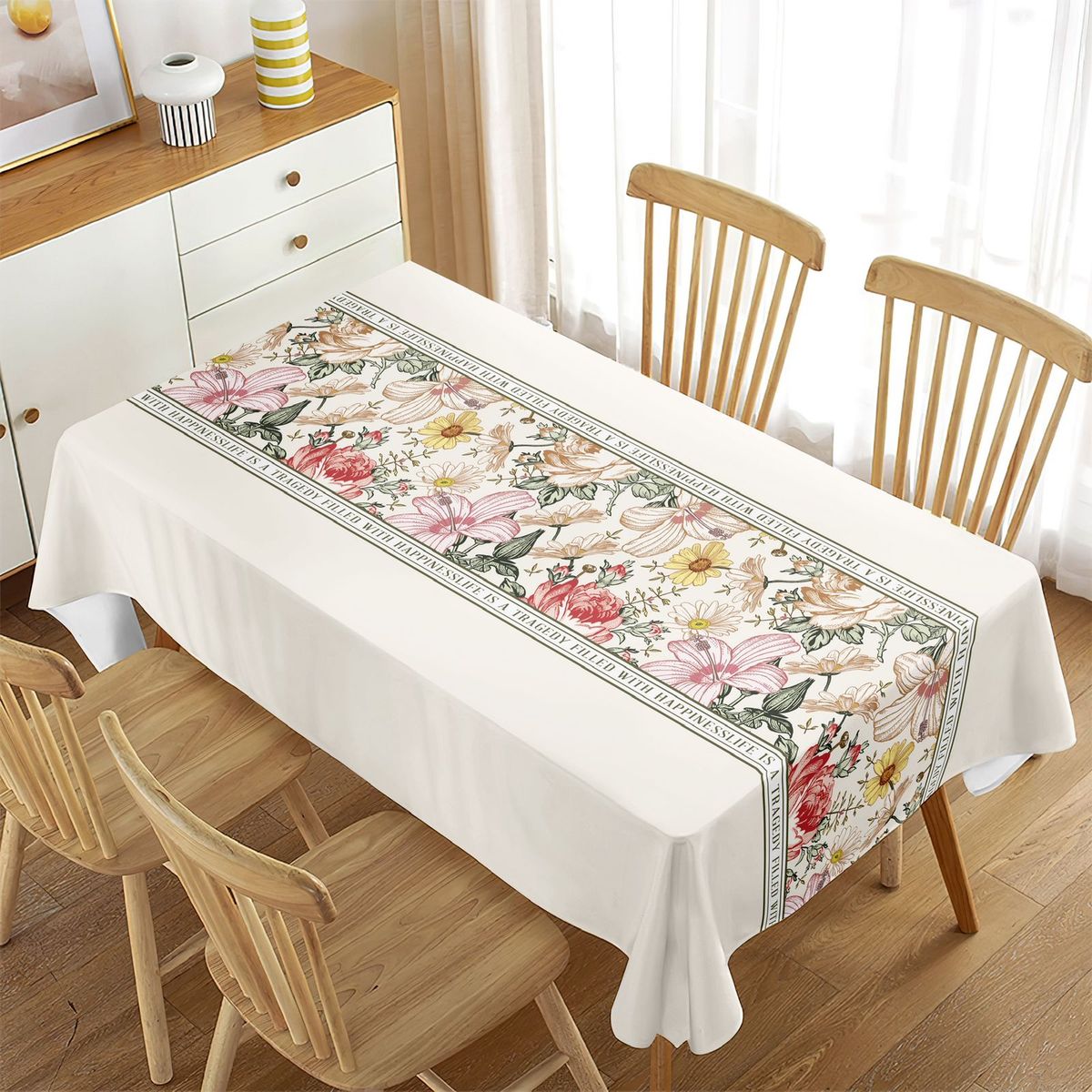 GENERICO - Mantel Rectangular Antimanchas 140 x 220 cm - Happyness Life