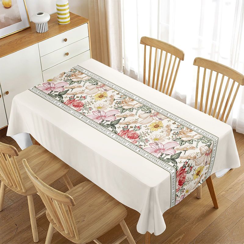 GENERICO - Mantel Rectangular Antimanchas 140 x 220 cm - Happyness Life