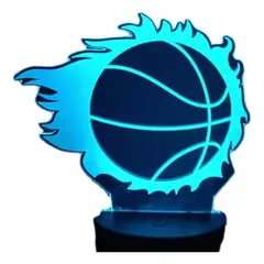 GENERICO - Lampara led Ilusión 3D Baloncesgo De 7 Colores