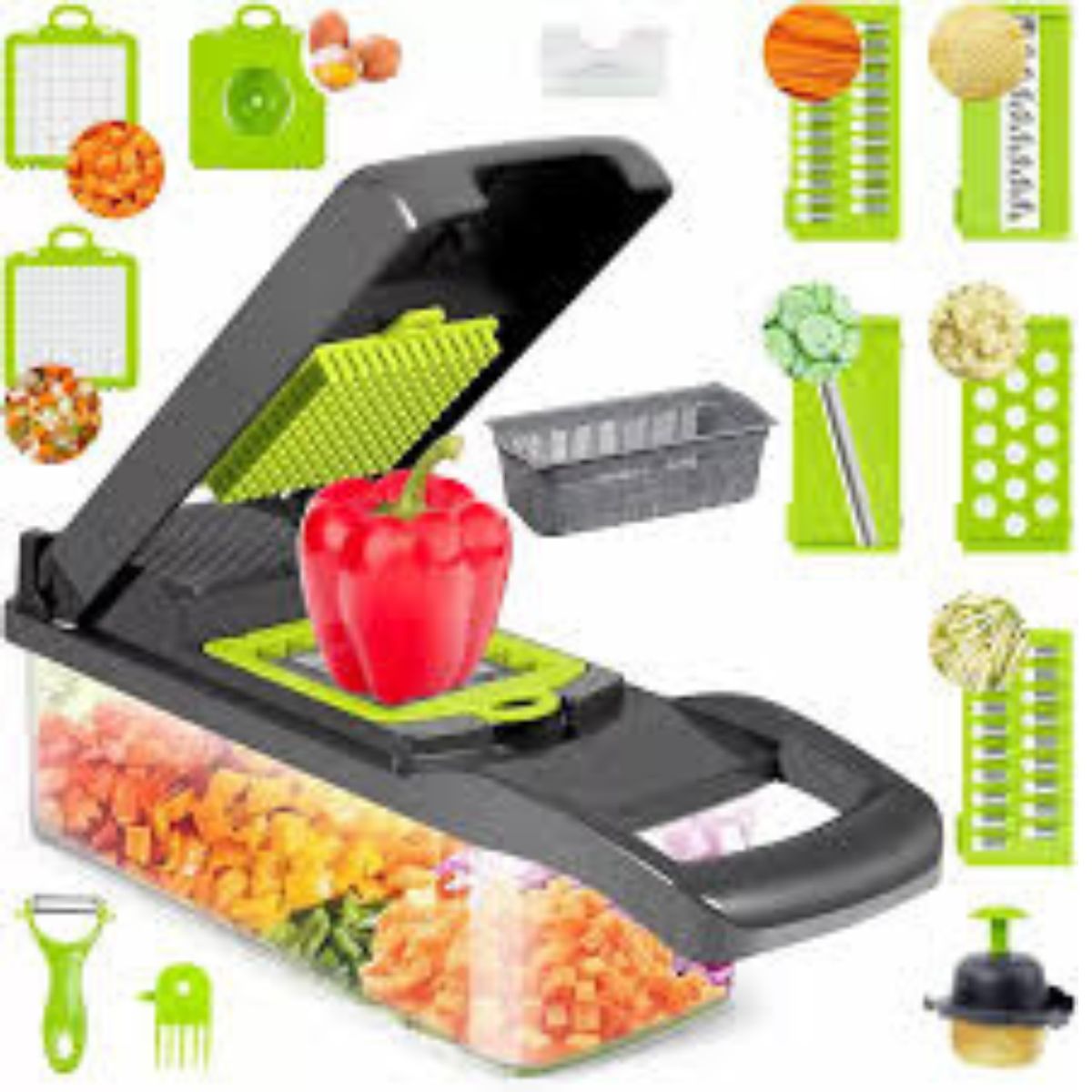 MOVI - Picador y cortador de verduras y frutas 14 en 1 Profesional