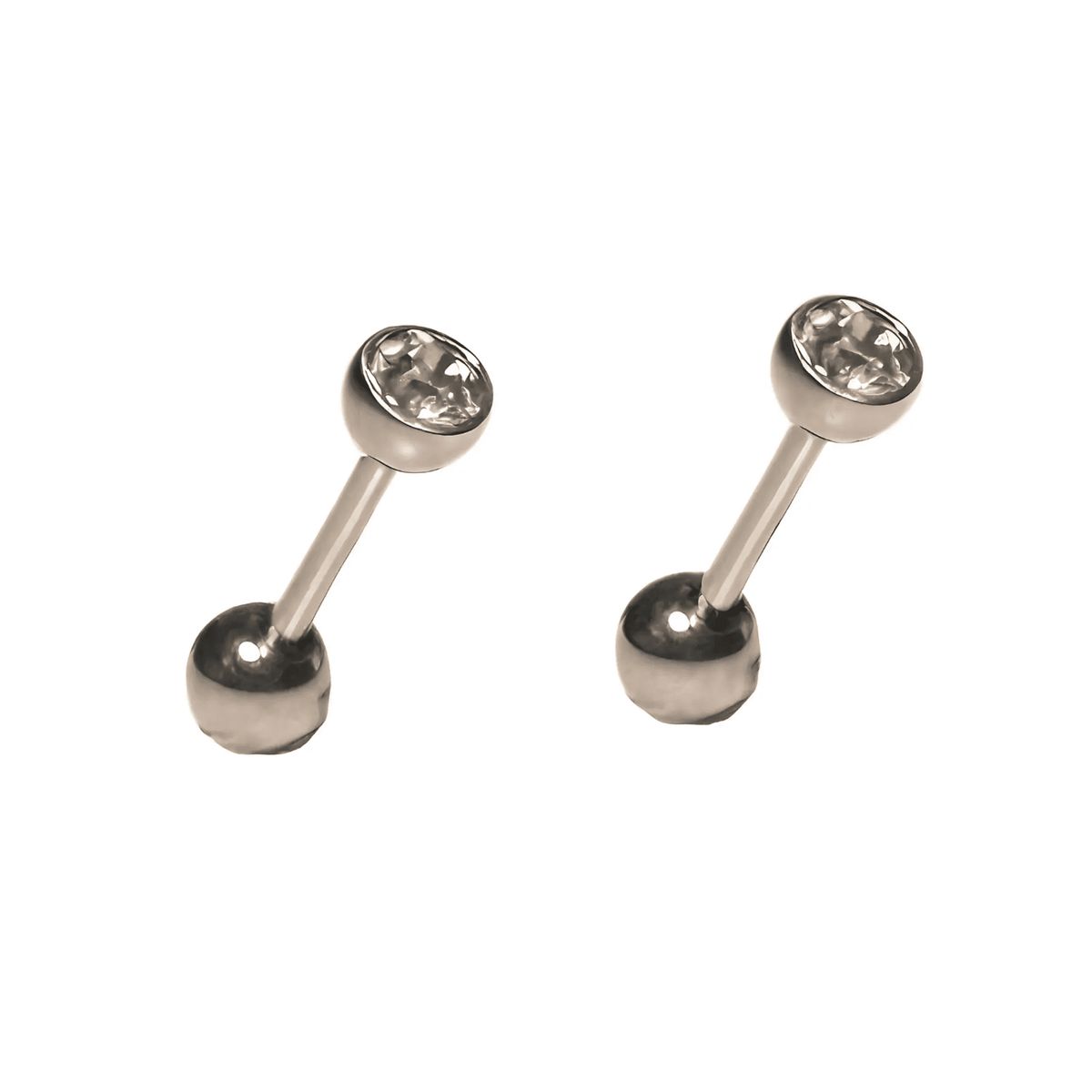 ELBAULDEJUMA - Aros punto de luz 3mm titanio G23 tapa de seguridad 20g