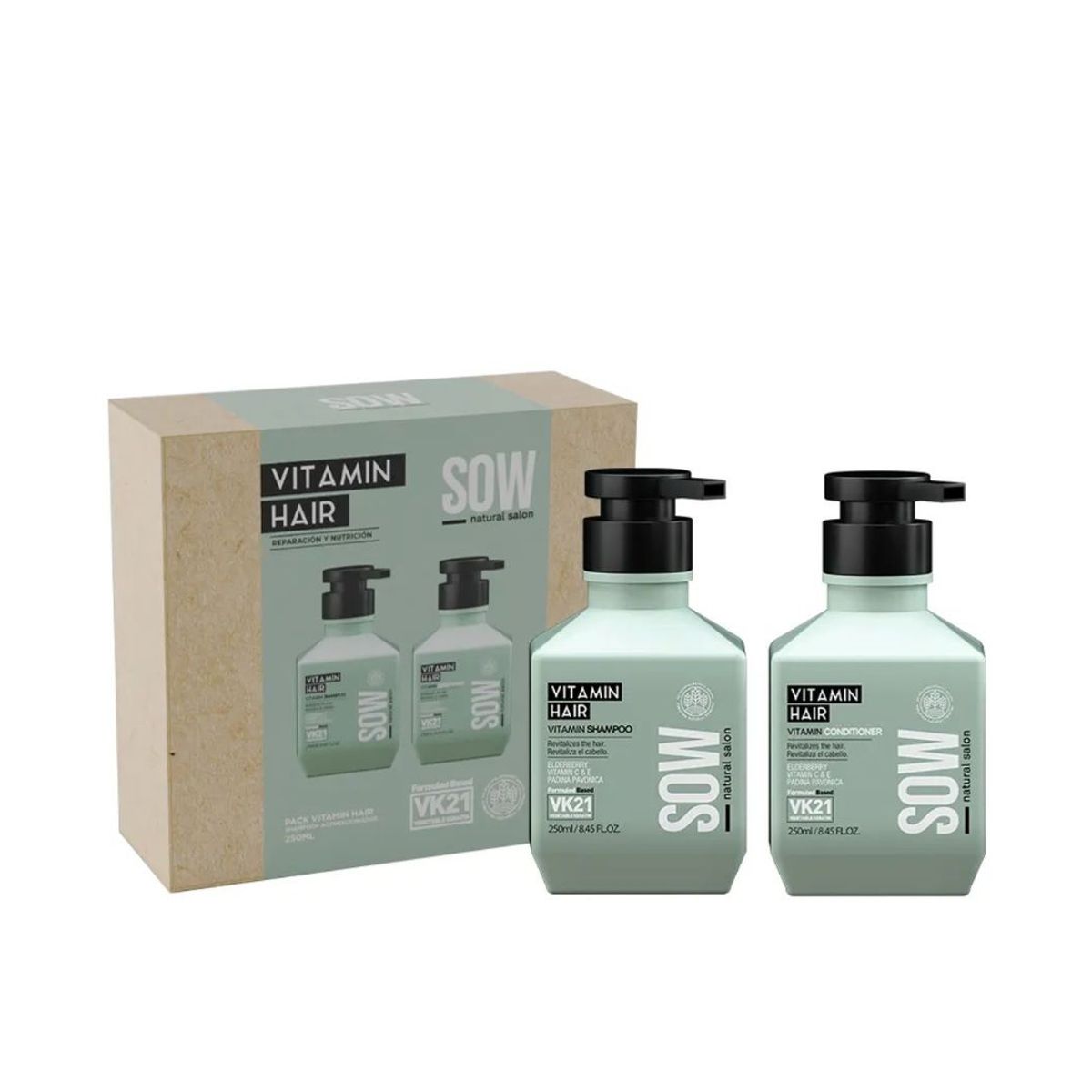 WELLA - SHAMPOO Y ACONDICIONADOR SOW VITAMIN HAIR 250 ML