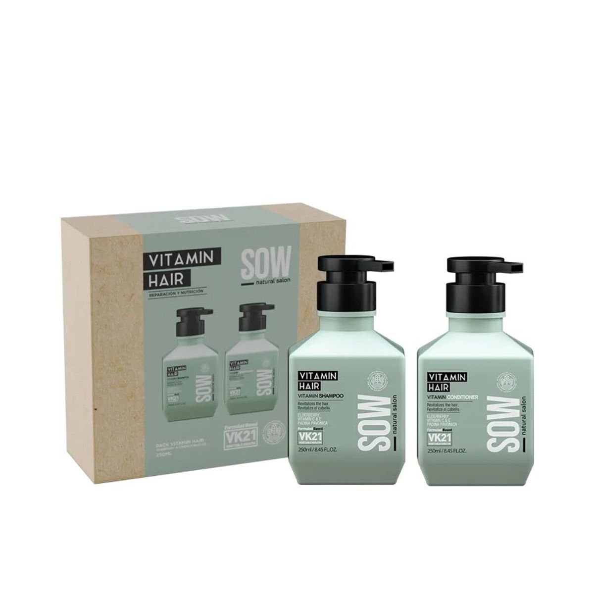 WELLA - SHAMPOO Y ACONDICIONADOR SOW VITAMIN HAIR 250 ML