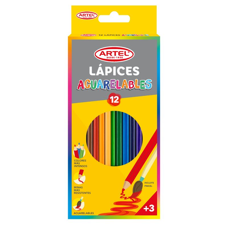 ARTEL - Set 12 lápices de colores acuarelables