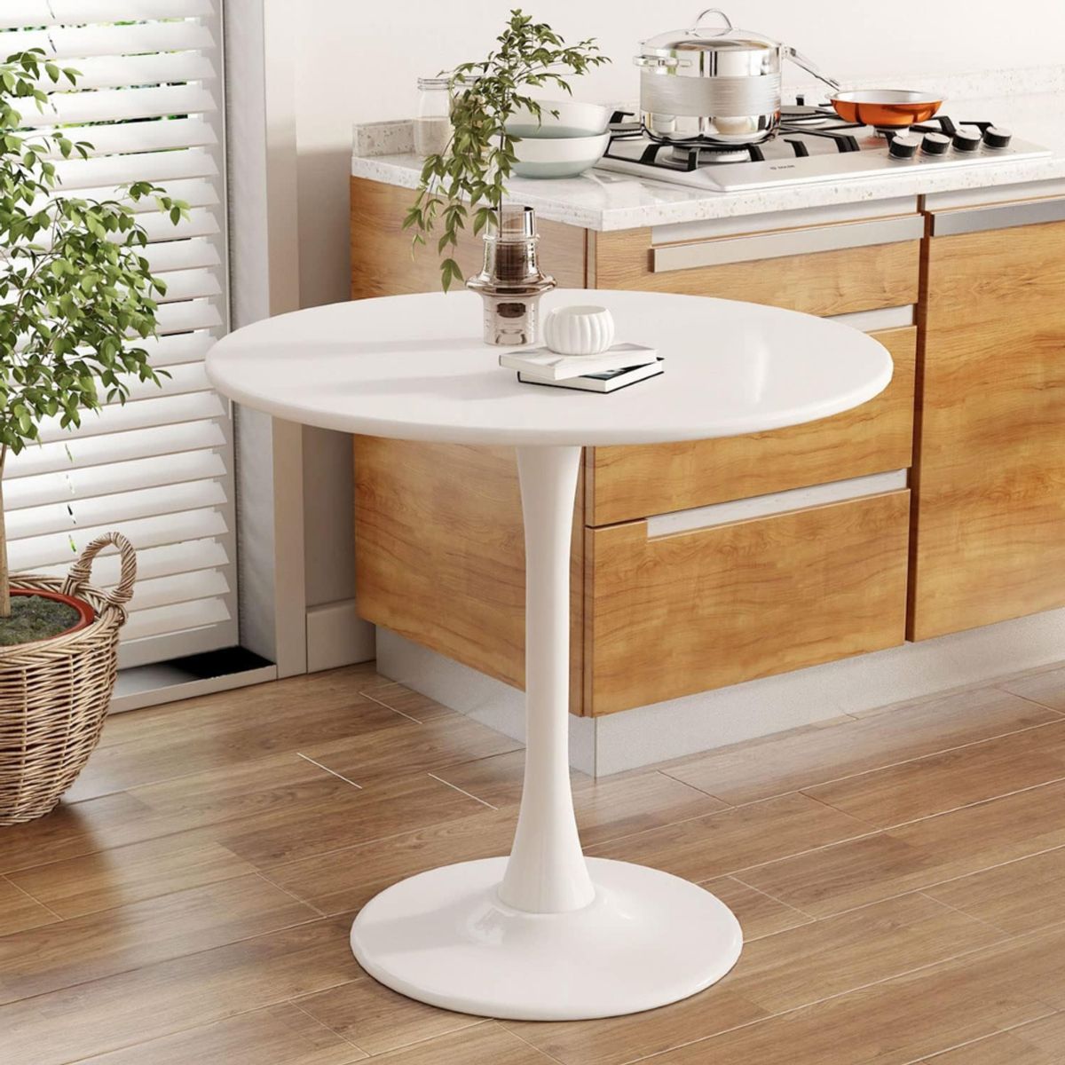 GENERICO - Mesa de Comedor Tulip Blanca 80 Cm - Para 2 a 4 personas Bodegatfc