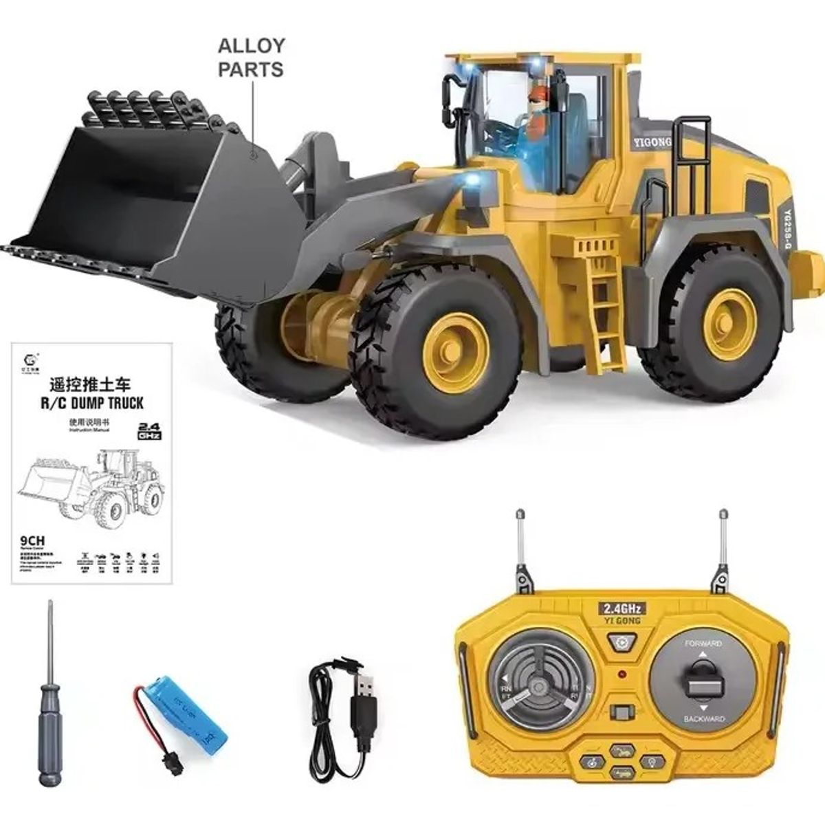 GENERICO - Excavadora Control Remoto 2.4 Ghz