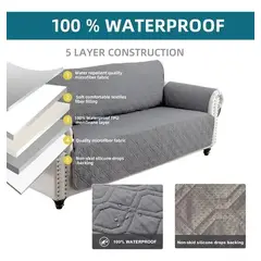 EVERSO - Funda 3 Plazas cubre Sofá 3 Cuerpo Protectora Mascotas
