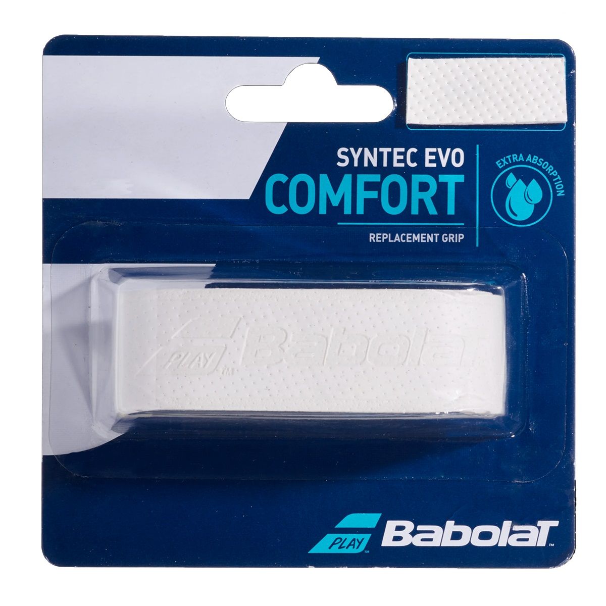 BABOLAT - Grip Babolat Syntec Evo Comfort Blanco Tenis Padel