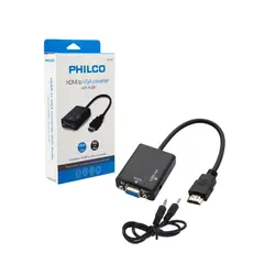 PHILCO - Adaptador HDMI a VGA con audio HD525