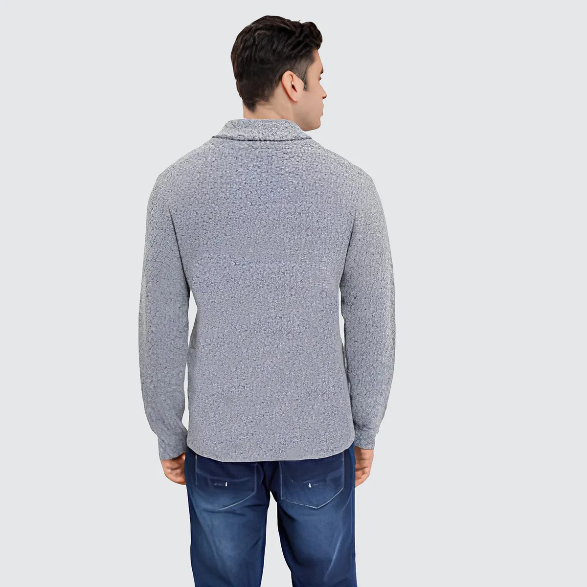 AGW - Sweater Chaleco Térmico Mezcla Lana Hombre Suéter Abotonado