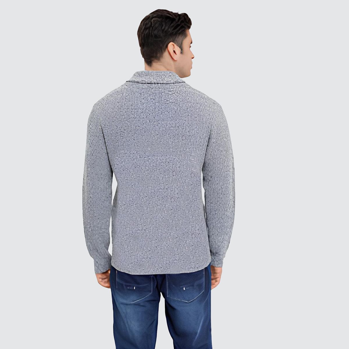 AGW - Sweater Chaleco Térmico Mezcla Lana Hombre Suéter Abotonado