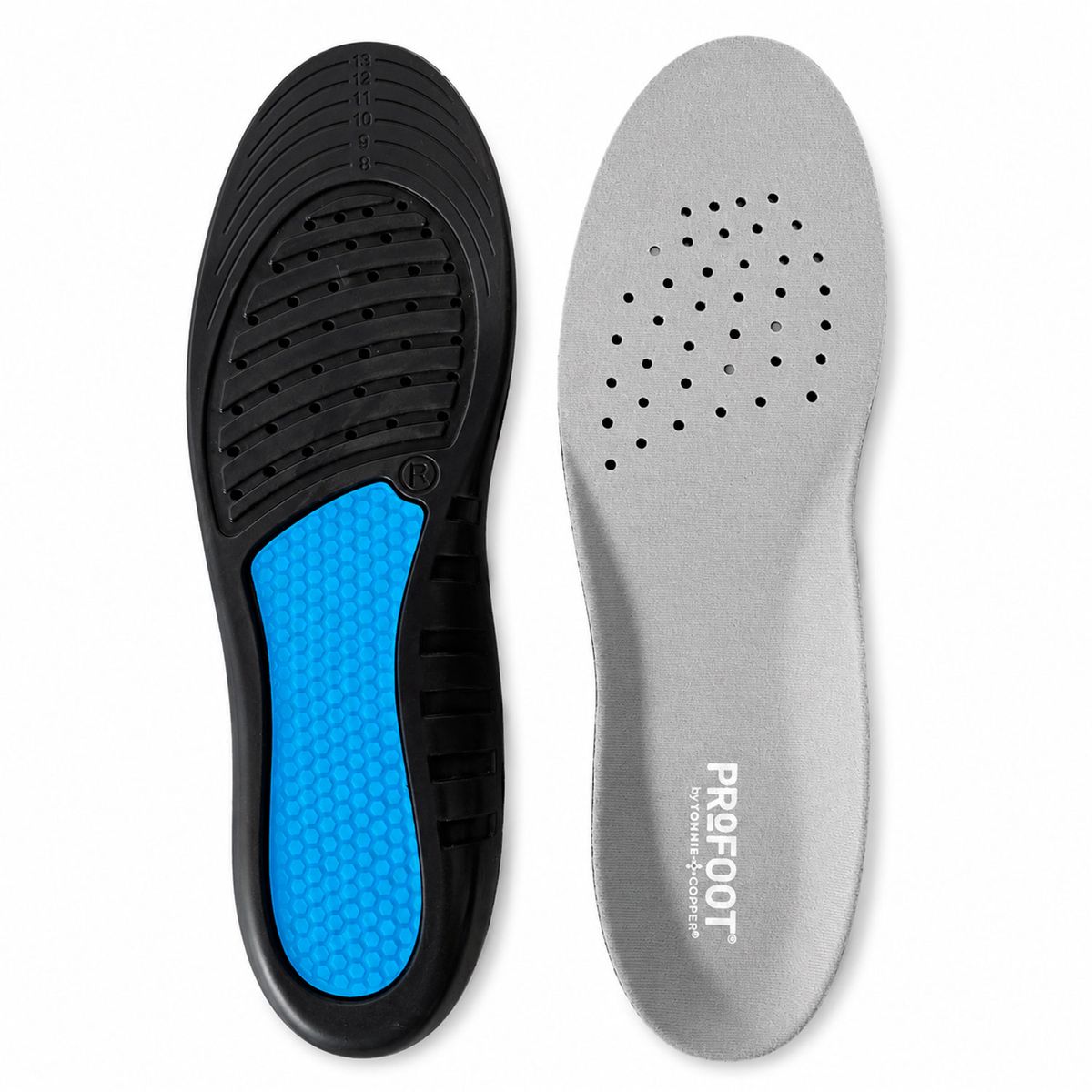 PROFOOT - Plantillas Ortopédica Trabajo Gris 38 - 44  Gel Profoot