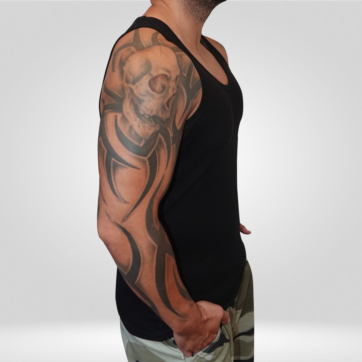 AGW - Camiseta Musculosa Hombre Algodón Regular Fit Polera Gym