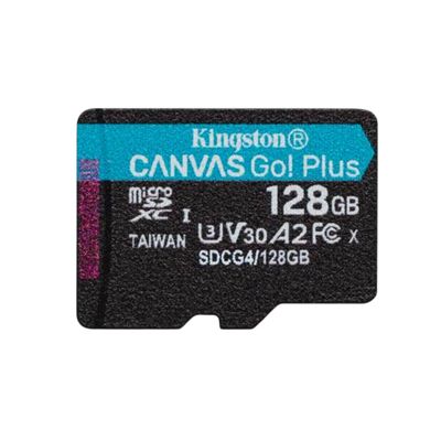 Imagen 2 del producto Canvas Go! Plus, Tarjeta MicroSD 128GB, U3, V30, 200MBs, Adaptador SD