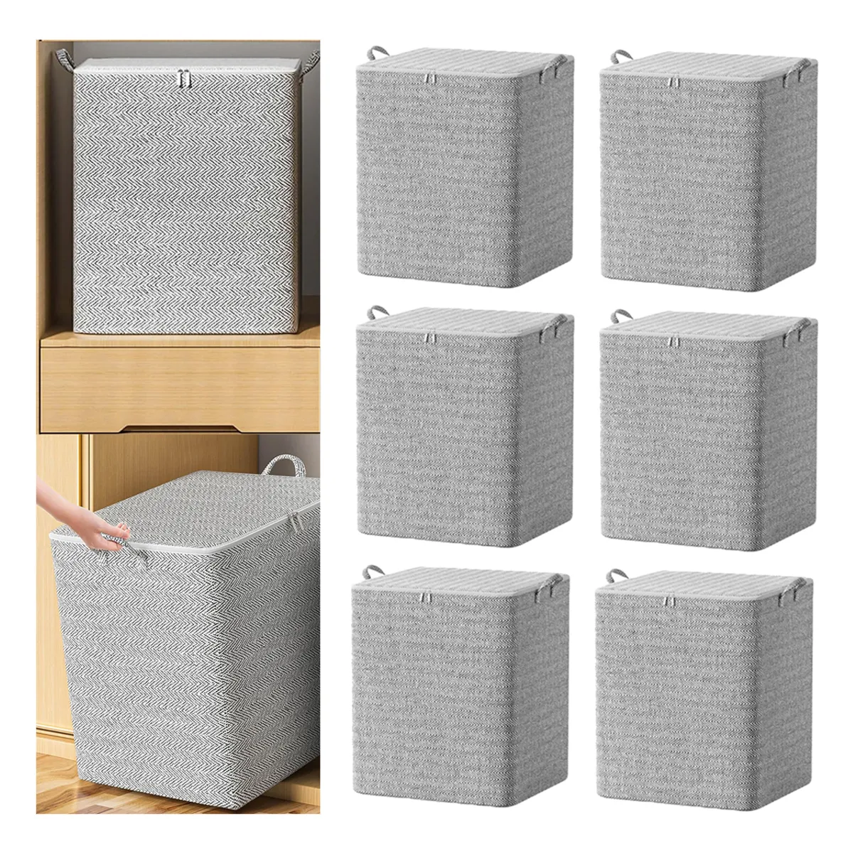 EVERSO - 6 Unidades Organizador De Bolsas De Almacenamiento De Ropa