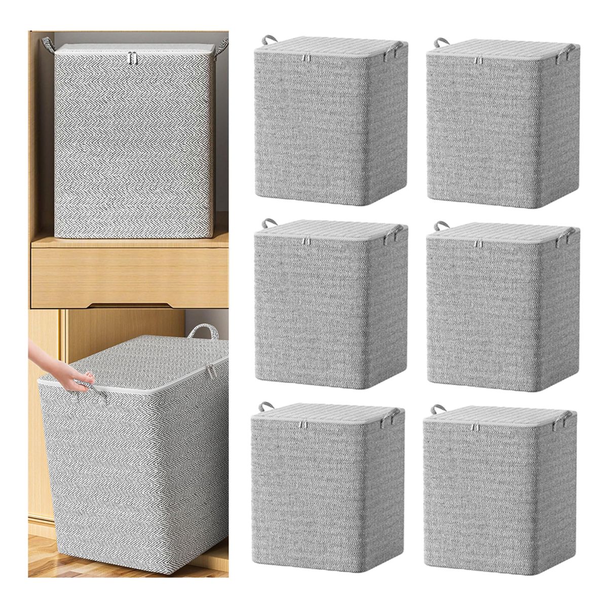 EVERSO - 6 Unidades Organizador De Bolsas De Almacenamiento De Ropa