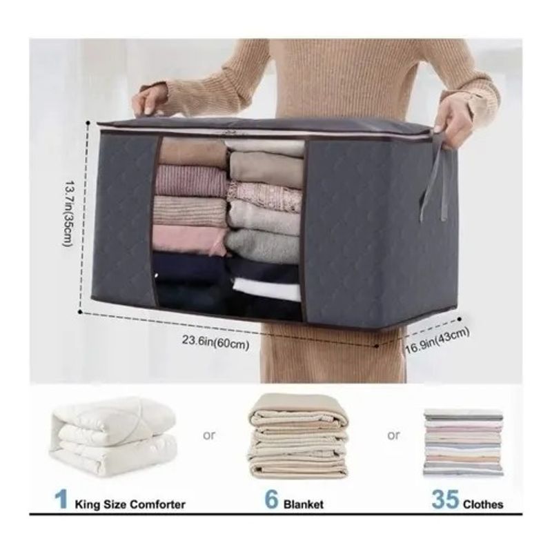 GENERICO - Set X3 Bolsa Cajas Organizadoras Grandes Almacenamiento Ropa