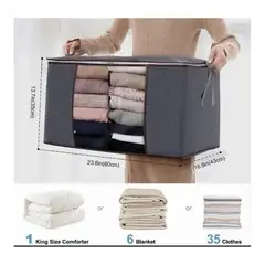 GENERICO - Set X3 Bolsa Cajas Organizadoras Grandes Almacenamiento Ropa