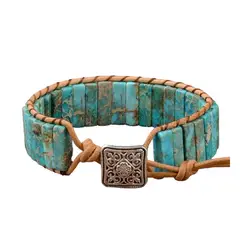 GENERICO - Pulsera para Mujer de Piedras Verdes Ajustable