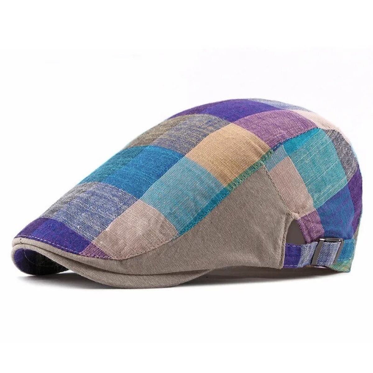 A 17 - Boina A Cuadros De Colores Unisex Boina Sombrero